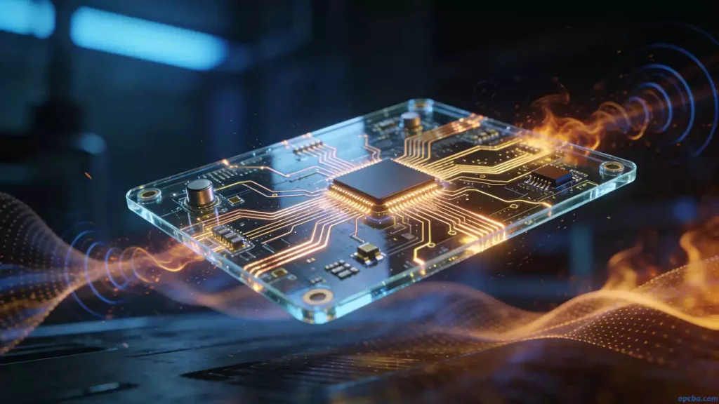 Glass PCB advanced substrate technology with transparent properties for high-frequency and high-temperature applications