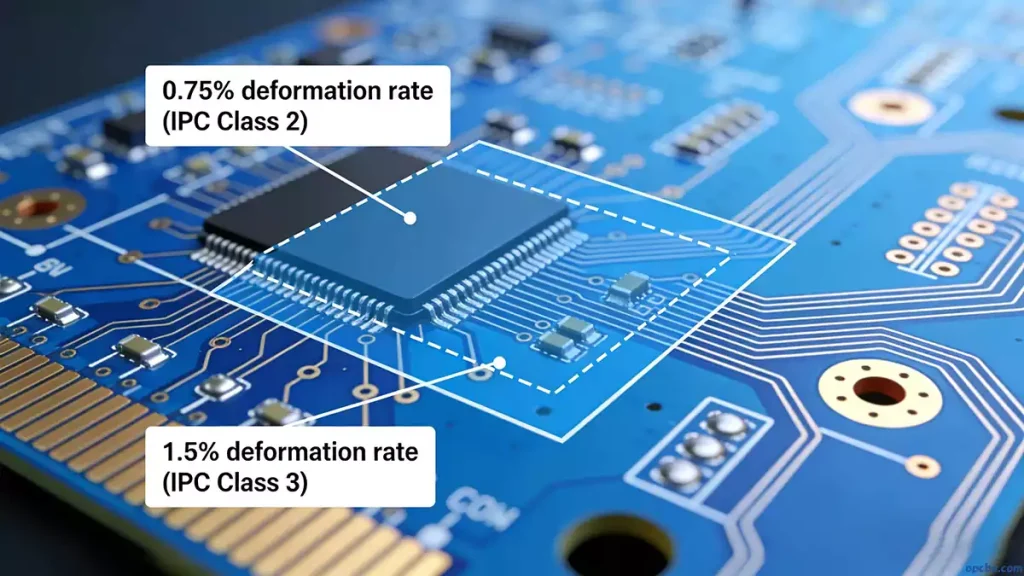 IPC PCB Flatness Standards Deformation Rate Diagram for SMT Assembly