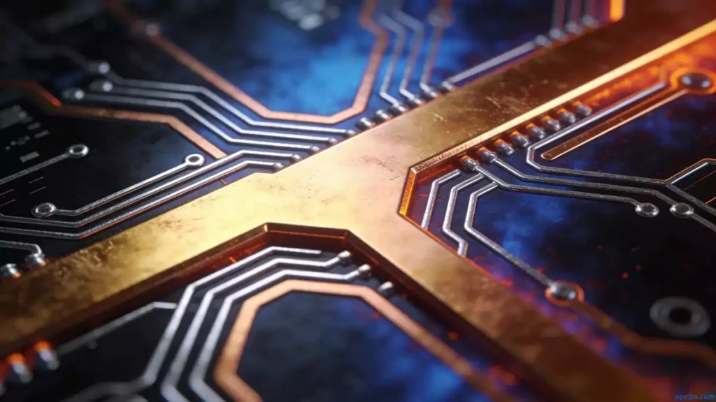 PCB trace width design on robot PCBA showing power and signal lines with optimized routing to prevent thermal damage