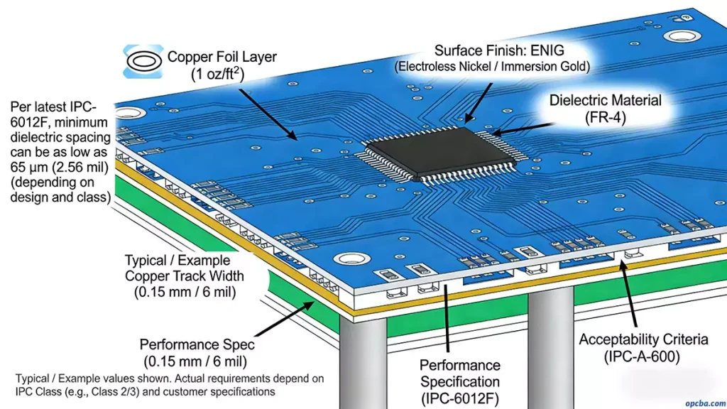 IPC-6012 rigid PCB cross-section diagram performance standards