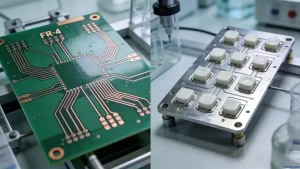 Organic vs inorganic PCB materials comparison FR-4 substrate and metal-core PCB for electronics manufacturing