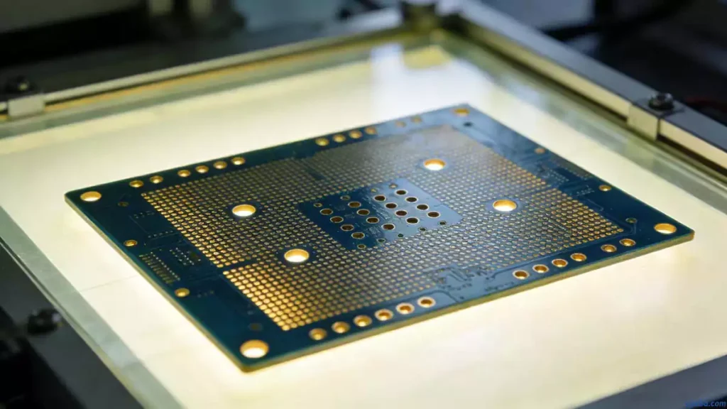 PCB drilling technology result showing completed board with precision-drilled vias meeting interconnection reliability requirements