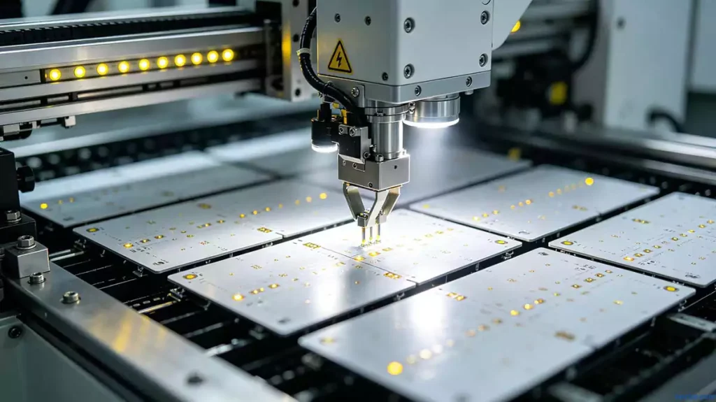 Aluminum PCB vs FR4 for LED thermal dissipation comparison in a high-volume SMT assembly line for LED lighting production