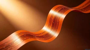 FPC fabrication for compact electronics cover scene showing a flexible circuit bending in three dimensions for space-constrained designs