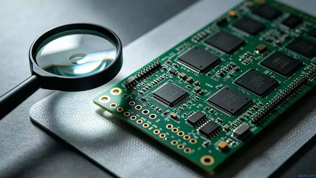 PCB through-hole plugging functions summary scene of a reliable PCB with properly plugged vias ensuring high assembly yield.jpeg