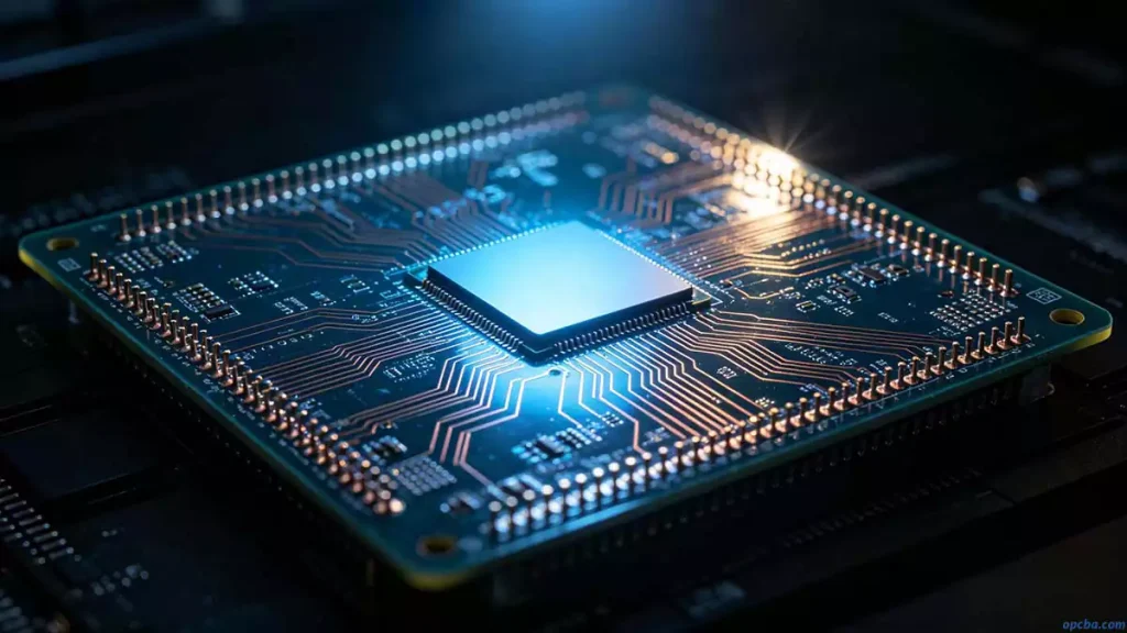 What is IC carrier board packaging substrate shown with a bare die mounted on a high density interconnect substrate