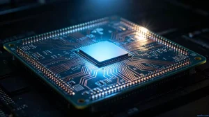 What is IC carrier board packaging substrate shown with a bare die mounted on a high density interconnect substrate