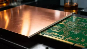 what is the difference between CCL and PCB visual comparison showing raw copper clad laminate beside finished printed circuit board