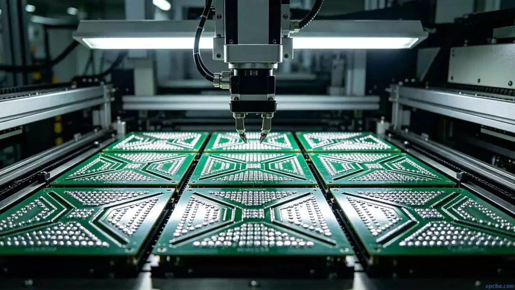 DFM design for manufacturability PCB production yield improvement using optimized panelization array in an automated electronics factory