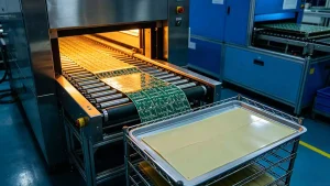 Preventing flex board reflow delamination by baking bare polyimide panels to remove moisture before the thermal reflow profile is applied