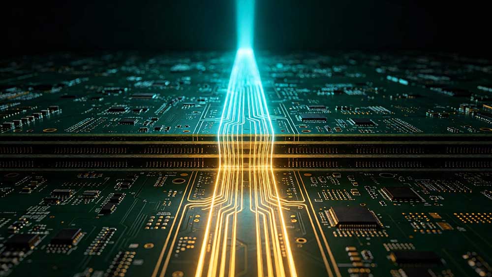 Signal trace and return path on ground plane, visualizing return path optimization for EMI control
